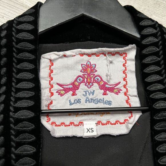 Johnny Was Tinasha velvet draped cardigan/kimono in black Size XS - Picture 3 of 5